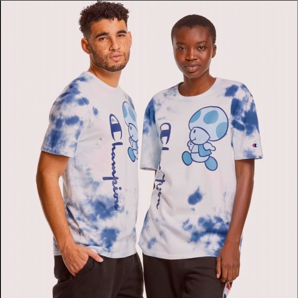 Super Mario Toad Tie Dye T